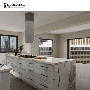 Buildgres Thiết kế Hiện Đại Đồ nội thất Phật Sơn tủ nhà sản xuất Countertop tùy chỉnh Nâu melamine tủ bếp - Product Image 6