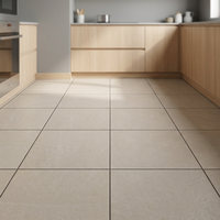 Carreaux de porcelaine extérieurs élégants en grès beige gris, épaisseur 20 mm, dalles de pavage robustes pour véranda, 600x600 mm