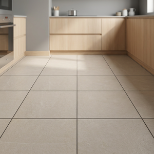Carreaux de porcelaine extérieurs élégants en grès beige gris, épaisseur 20 mm, dalles de pavage robustes pour véranda, 600x600 mm - Product Image 3