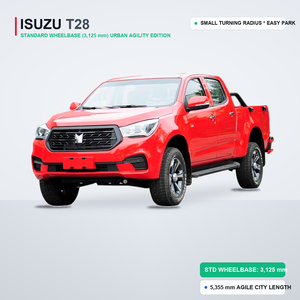 Camionnette diesel compacte Isuzu T28 double cabine avec carrosserie de 5355 mm et cinq sièges, véhicule utilitaire polyvalent pour flotte de services urbains - Product Image 1