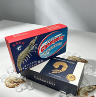 Boîtes d'emballage personnalisées pour aliments surgelés avec logo, en papier couché, pour crevettes, fruits de mer et poisson