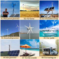 Générateur de turbine éolienne 500W 800W 12V 24V 48V avec contrôleur de Charge MPPT puissance dynamo magnétique énergie libre moulin à vent usage domestique