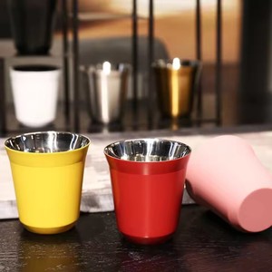 160ML 304 <b>Espresso</b> Mugs Stainless Steel Coffee Milk Water Drink Breakfast <b>Cups</b> Insulated Double Wall Safe Texture - Product Image 2