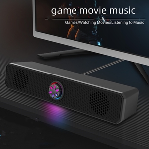 Barato con cable/inalámbrico RGB Delgado <span class=keywords><strong>Mesa</strong></span> portátil altavoces de barra de sonido altavoz de barra de sonido para juegos para ordenadores portátiles - Product Image 6