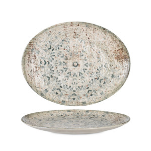 Plato de Servir Ovalado Fade de 30.6 × 24 cm, Porcelana Fina Premium con Impresión Digital Rinart - Product Image 1