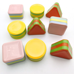 Juguete Educativo Montessori de Percusión, Triángulo, Cuadrado, Sonajero de Plástico para Bebés, Juguete de Plástico para Hacer Ruido en la Caja de Arena - Product Image 1