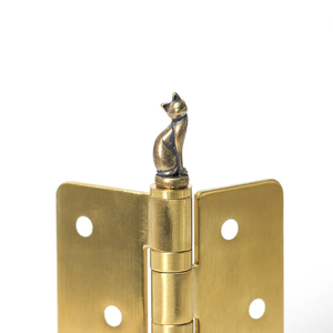 BECORA mignon Mini animaux et plantes Figurine charnière tête décor en laiton massif charnière magnétique tête Topper pour porte charnière décor - Product Image 1