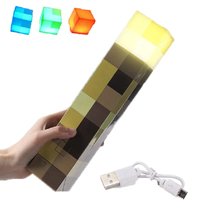 Lampe de nuit LED Brownstone rechargeable par USB, décoration de chambre, lampe de table, cadeau pour enfants, lampe de chevet, lampe torche périphérique de jeu MC