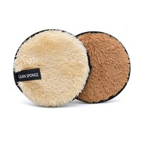 Disque démaquillant facial rond en coton microfibre épais, super doux, écologique, réutilisable et lavable