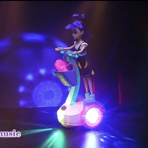 Juguete de coche eléctrico de equilibrio para aprendizaje temprano con música y luces, con ruedas universales, para niñas, estilo K-POP Demon Hunter, venta al por mayor - Product Image 4