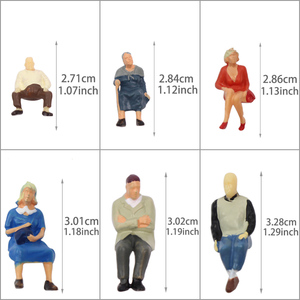 P4804 Model Railway Train Accessories O Scale 1:50 All Seated Figure Painted <strong>People</strong> - Product Image 6
