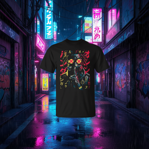 T-shirt unisexe à col rond et manches courtes, imprimé numérique, style streetwear japonais, afro, cyberpunk, Y2K, techwear, manga, anime, pour adulte - Product Image 3