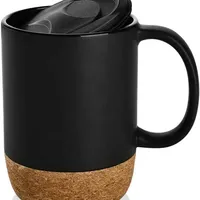 Tasse en céramique au design moderne et créatif avec motif de poignée, cadeau d'affaires personnalisable, base en liège, tasse à café/lait