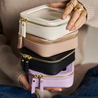 5*4.7 pouces mignon clair pochette de maquillage Mini sac cosmétique avec Logo personnalisé pour l'école voyage et sac à main organisateur étui