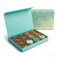 Nouvelle boîte-cadeau en carton rigide recyclable verni sur mesure, emballage de luxe en papier pour chocolat, biscuits, bonbons
