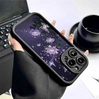 Coques de Téléphone Antichoc Luxe Fleurs pour iPhone 17 Air 16 15 Plus Pro Max 14 13 12 11 X – Housse de Protection Arrière Anti-chute
