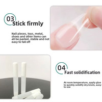 Colle à Ongles à Séchage Rapide Personnalisée en Marque Blanche de 2 ml avec Remise pour Ongles Press-On, Kit et Accessoires