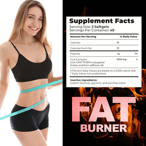 Complément alimentaire en gélules pour la perte de poids chez la femme, marque privée, avec complexe CLA, favorise le métabolisme corporel et la gestion de la silhouette - Product Image 2