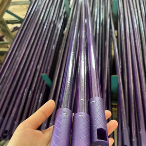 Chất Lượng Tốt Thẳng Mịn Tinh Khiết Màu PVC Tráng Bằng Gỗ Chổi Xử Lý Chổi Gậy Lau Xử Lý Với Ý Vít - Product Image 3