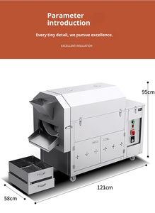 Tambor de gas industrial vendedor caliente, tostador rotatorio de cacahuete, cacao, <span class=keywords><strong>almendras</strong></span>, tuercas, tostador de castañas, precio de máquina tostadora - Product Image 5