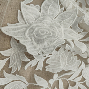 3D <b>White</b> Polyester Gentle <b>Lace</b> Fabric for Wedding Evening Dresses Work Home Textiles Sustainable Eco-Friendly - Product Image 5