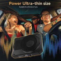 Podofo 1000W 10 pouces Caisson de basses haute puissance avec câble audio Caisson de basses 12V Modification audio de voiture Caisson de basses de voiture Haut-parleur audio de voiture