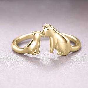 Anillo de Acero Inoxidable con Forma de Animal T0099, Bonito Anillo Unisex de Moda, Regalo de Joyería con Diseño Sencillo para Parejas - Product Image 5