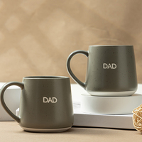 Vente en gros 400ml tasse en céramique minimaliste père papa cadeau café tasse à thé jour personnalisé tendance tasses en céramique tasse à café tasse