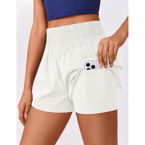 Short de course pour femme FOXA, taille haute, séchage rapide, avec poches zippées, pour l'entraînement et la gym - Product Image 3
