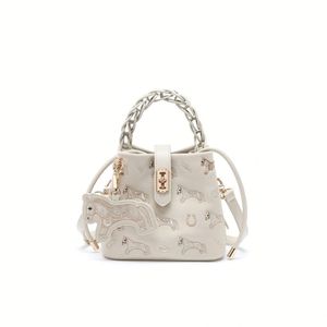 European American-Style Cross-Border Trend Beach Tassel Handbag <b>Canvas</b> Denim <b>Tote</b> Bag Zipper Square Shape Travel All-Match Large - Product Image 3