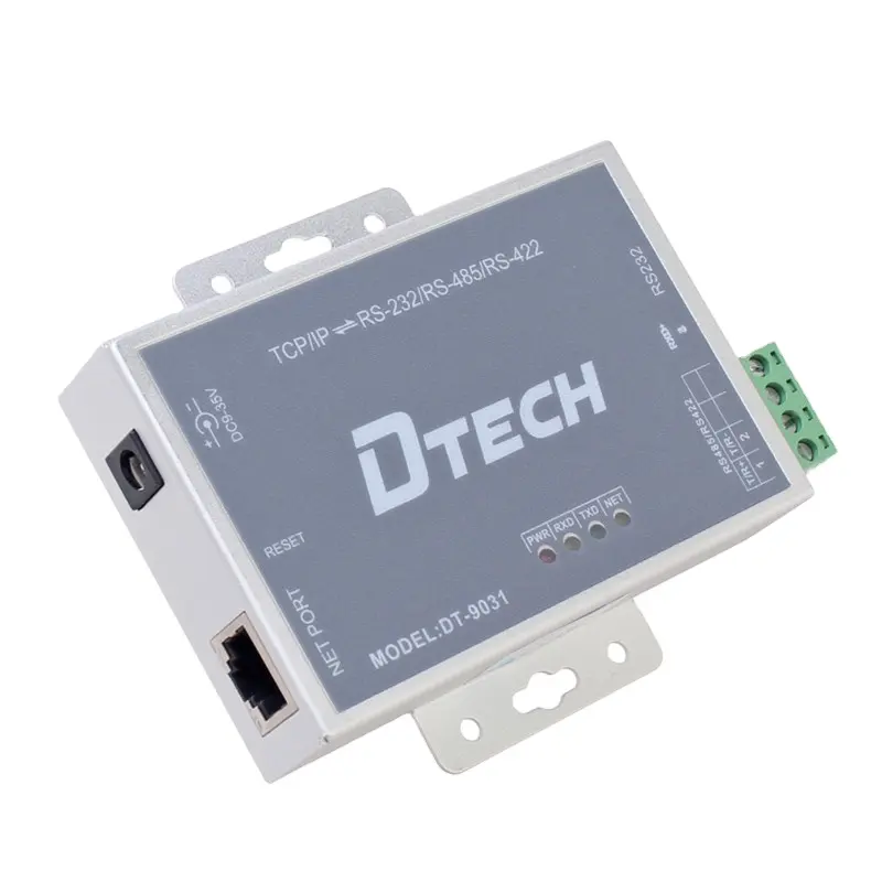 Convertidor de puerto serie DTECH RS232 RS485 RS422 a servidor Ethernet, compatible con protocolo TCP/IP/Telnet/Modbus