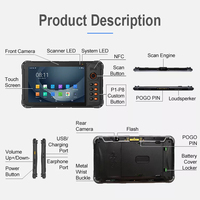 Nueva Tableta Industrial Resistente Urovo P8100 Qualcomm Octa Core 4G NFC IP67 Android de 8 Pulgadas con 4GB RAM/64GB ROM