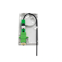 Caja de Montaje para Adaptador de Fibra Óptica SC de 1 Puerto, Placa de Pared FTTH para Redes LAN/CATV/FTTx, a Prueba de Polvo con Obturador