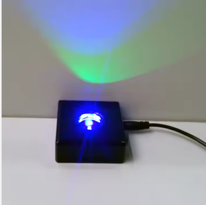 Mini Piano Black Lacquer Wood <strong>Stand</strong> with 4 SMD RGBW Lights Optional Light Colors <strong>Night</strong> Display Base for Crystals and Glass - Product Image 2
