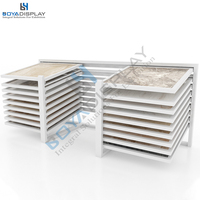 Prix d'usine Nouveau design moderne Support en pierre de quartz incliné Supports de carreaux de petite taille Présentoir de carreaux de montage mural en céramique mosaïque