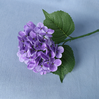 Hydrangeas artificielles de haute qualité au toucher réel, grande tête, vert et blanc, fleur d'hortensia en latex, hydrangea pour décoration de mariage