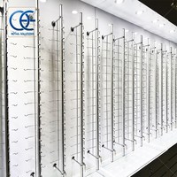 Support mural moderne en bois personnalisé pour lunettes, présentoir pour opticien, design d'intérieur de magasin d'optique