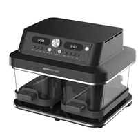 Friteuse à air GIAYOL 9L sans PFAS, double panier en verre, contrôle numérique, zones de cuisson séparées, sans huile, pour cuisine domestique, OEM
