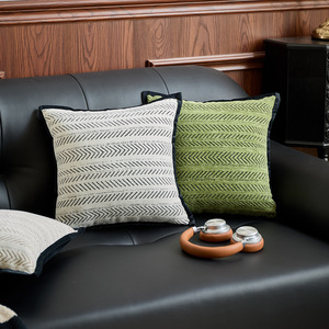 <span class=keywords><strong>Vintage</strong></span> Herribone Geometric Kissen bezug Luxuriöse Samt Flansch dekorative Akzent Kissen strukturierte Chenille Jacquard
