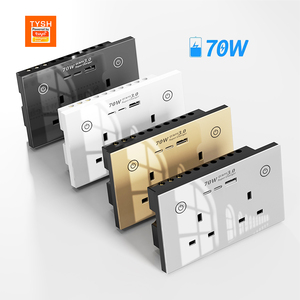TYSH Tuya Smart 16A Universal Plug Outlet Alexa Voice <strong>Control</strong> Fast Charge USB C Mobile Multi <strong>Remote</strong> <strong>Socket</strong> Zigbee Wall <strong>Socket</strong> - Product Image 1