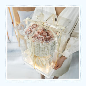 Ramo de flores de tamaño grande con piel de tela, envoltorio de floristería, ramo de San Valentín, flores de jabón, venta al por mayor, 19 Uds. - Product Image 5