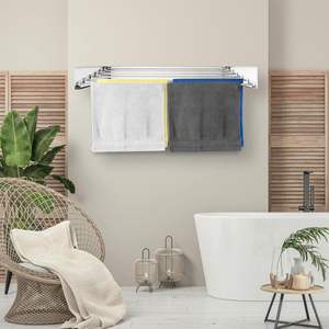 Nuevo y Mejorado Tendedero Retráctil de 80CM/100CM con 6 Varillas con Recubrimiento en Polvo y Ganchos (2026) - Product Image 5