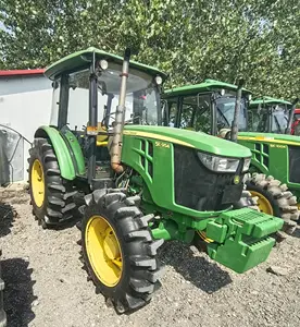 Tractor agrícola de segunda mano, tractor agrícola pequeño, 55hp 70hp 90hp 100hp JD kubota 4x4wd