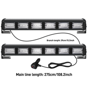 Bande lumineuse d'avertissement stroboscopique 6/8/ Double face, dispositif d'incrémentation du <span class=keywords><strong>trafic</strong></span>, lumière d'avertissement de toit à LED StripApp Control - Product Image 1