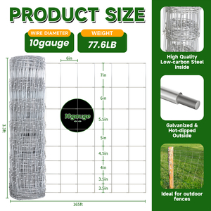 Rouleau de grillage articulé pour pâturage, haute résistance, galvanisé, clôture pour bétail, moutons, chèvres - Product Image 1