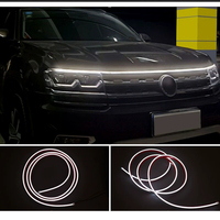 Tira de Luces LED para Capó de Coche, Tira de Luces LED Exteriores para Coche, Luces de Circulación Diurna Dinámicas DRL para Coche, Camioneta, SUV, 12V