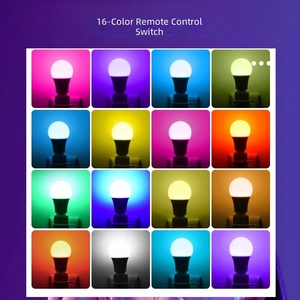 หลอดไฟ LED 9W เปลี่ยนสีได้ ปรับความสว่างได้ ขั้วเกลียว E27 สร้างบรรยากาศโรแมนติกในห้องนอน ไฟกลางคืนขนาดเล็ก - Product Image 4