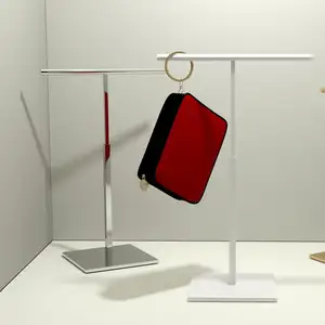 Có Thể Điều Chỉnh Purse Đứng Bán Lẻ Kim Loại Túi Hiển Thị Đứng Túi Xách Rack Hiển Thị - Product Image 1