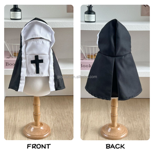 Disfraz <span class=keywords><strong>de</strong></span> <span class=keywords><strong>Monja</strong></span> para Mascotas <span class=keywords><strong>de</strong></span> Halloween, Divertido Disfraz <span class=keywords><strong>de</strong></span> <span class=keywords><strong>Monja</strong></span> con Capucha para Gatos y Perros - Product Image 2