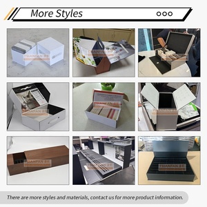 Phong cách hiện đại bao bì đứng bằng gỗ hộp nhỏ hiển thị đơn vị truy cập hàng đầu kính hiển thị trường hợp sàn hộp - Product Image 6